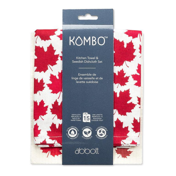 Abbott Kitchen Towel and Dish Set Maple Leaves