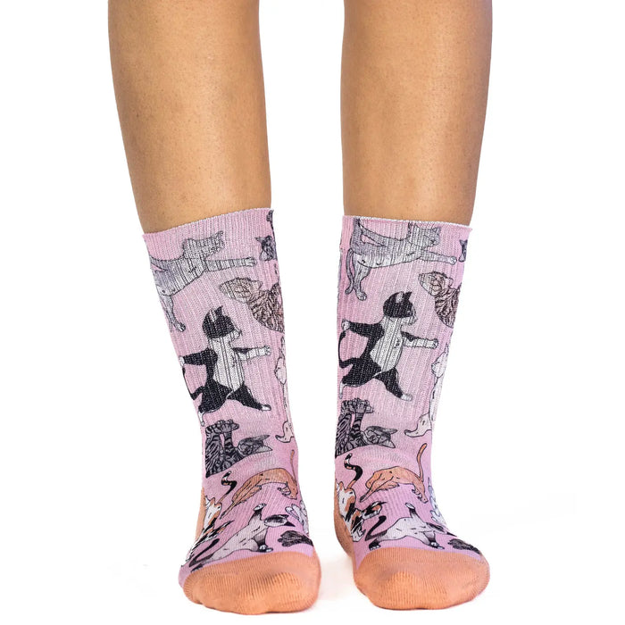 Good Luck Sock Active Fit Women Yoga Cats