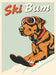 Sofs Design Greeting Card Ski Bum (Dog) - Bear Country Kitchen