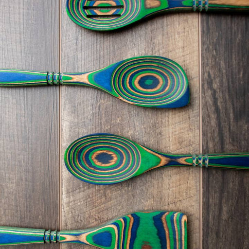 Island Bamboo Pakkawood Spoon Peacock 30CM - Bear Country Kitchen