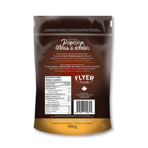 Flyer Foods Canadian Gourmet Popcorn - Gourmet Yellow Butterfly - Bear Country Kitchen