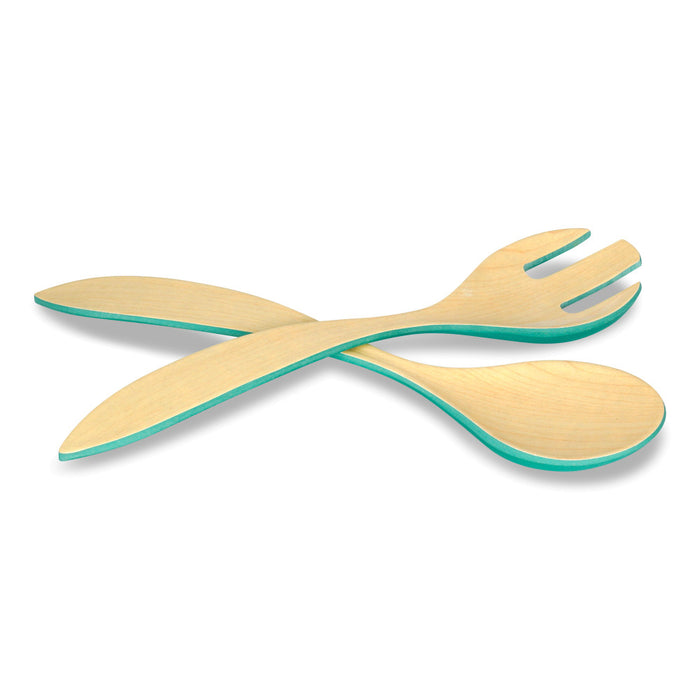 Brilliant Bamboo Maple Salad Servers - Bear Country Kitchen