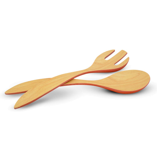 Brilliant Bamboo Maple Salad Servers - Bear Country Kitchen