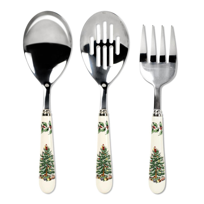 Spode Christmas Tree 3 Piece Serving Cutlery Set - Bear Country Kitchen