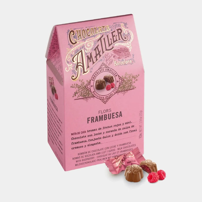 Amatller Milk Chocolates With Raspberry - Bear Country Kitchen