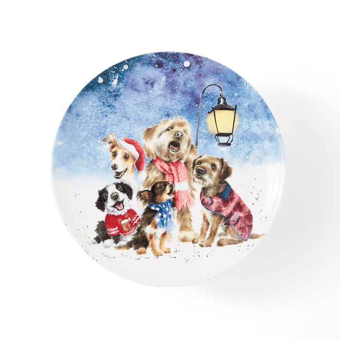 Wrendale Footed Cake Plate - O Holy Night (dogs) - Bear Country Kitchen