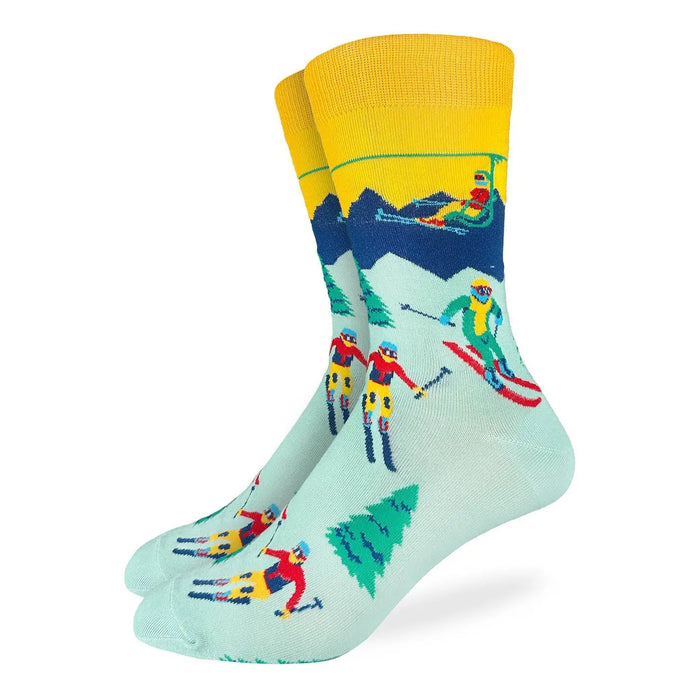 Good Luck Sock Crew Men Skiing