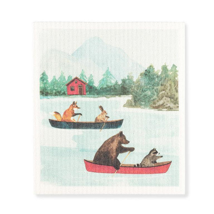 Abbott Swedish Dishcloth Animals In Canoe