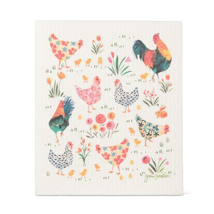 Abbott Swedish Dish Cloth Roosters & Hens - Bear Country Kitchen