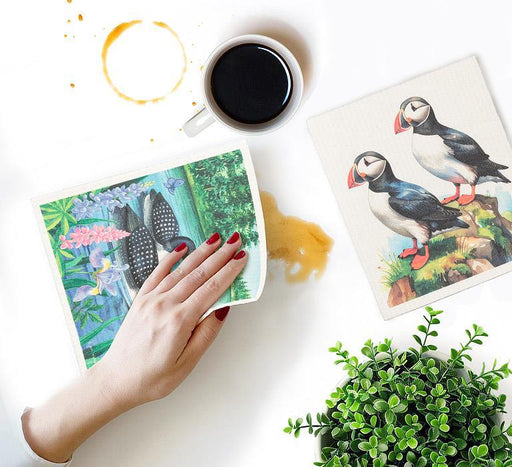 Abbott Swedish Dishcloth Puffins - Bear Country Kitchen