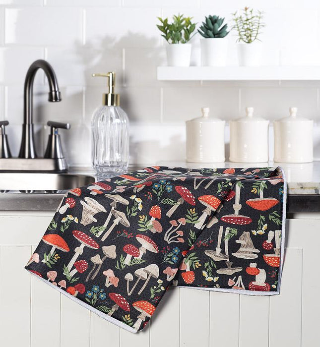 Abbott Double Sided Kitchen Towel Mushrooms - Bear Country Kitchen