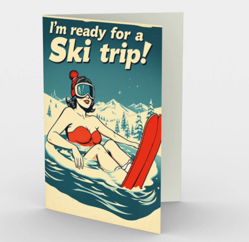 Sofs Design Greeting Card Ski Trip - Bear Country Kitchen