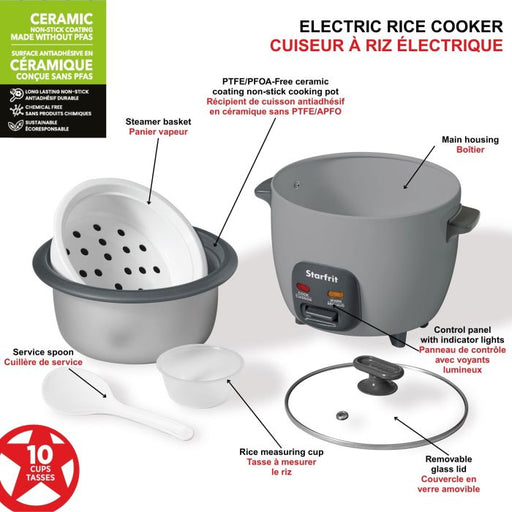 Starfrit 10 Cup Ceramic Coated Rice Cooker - Bear Country Kitchen
