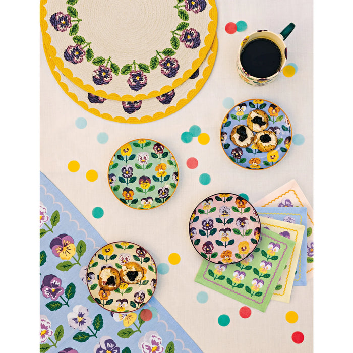 Danica Jubilee Appetizer Plate Set Of 4 Pansy Assorted - Bear Country Kitchen