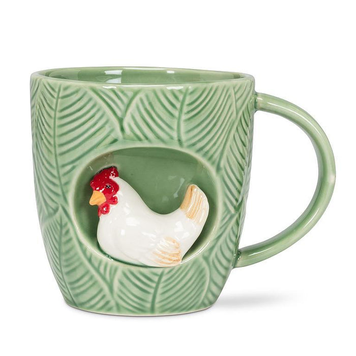 Abbott Leafy Mug w/Chicken - Bear Country Kitchen