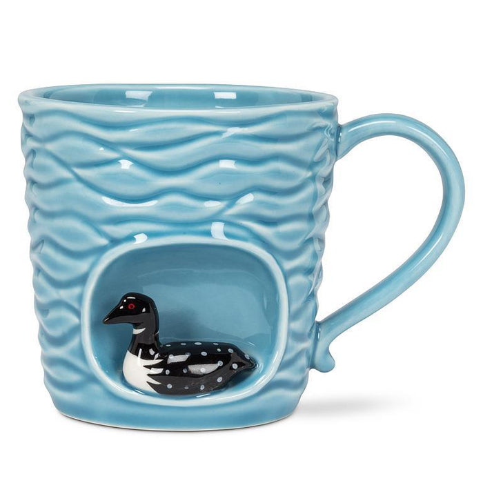 Abbott Wavy Mug with Loon - Bear Country Kitchen
