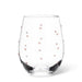 Abbott Stemless Wineglass With Pink Hearts - Bear Country Kitchen
