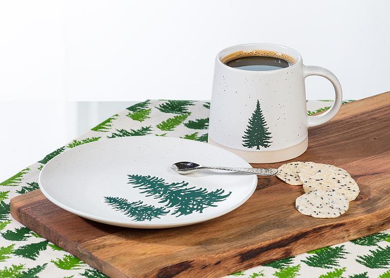 Abbott Small Plate With Trees 8"