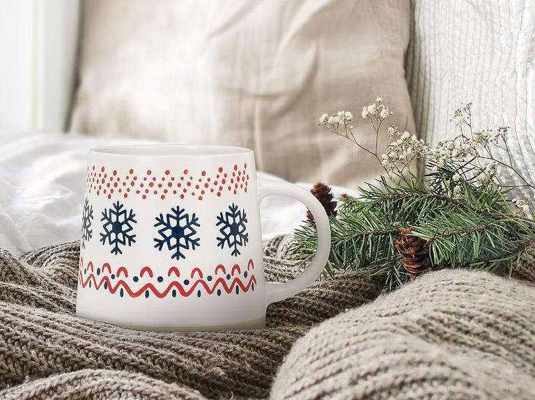 Abbott Wide Base Mug Nordic Pattern