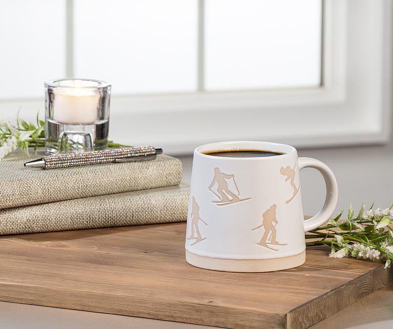Abbott Wide Base Mug Skiers