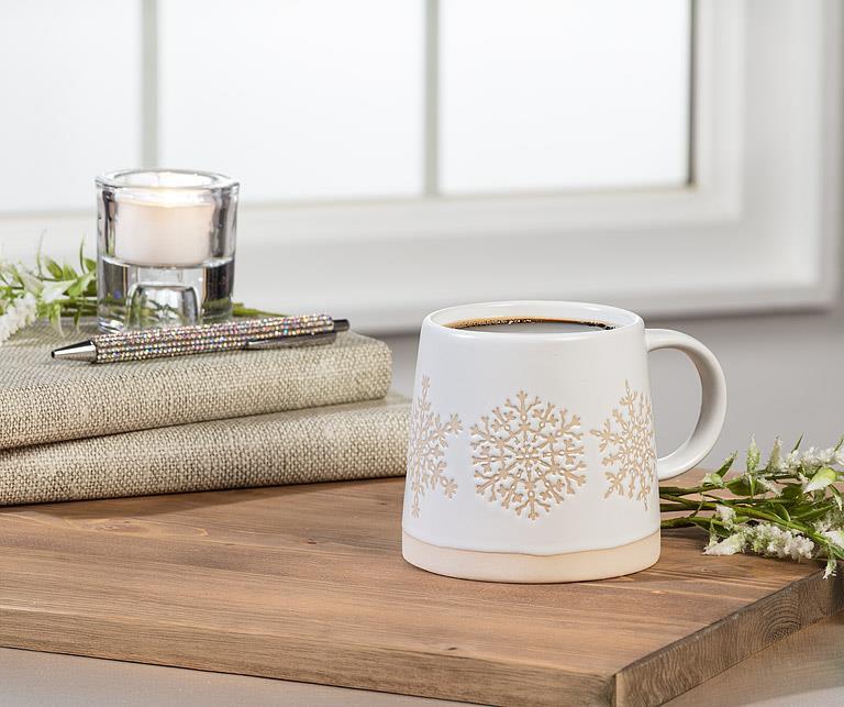 Abbott Wide Base Mug with Snowflake