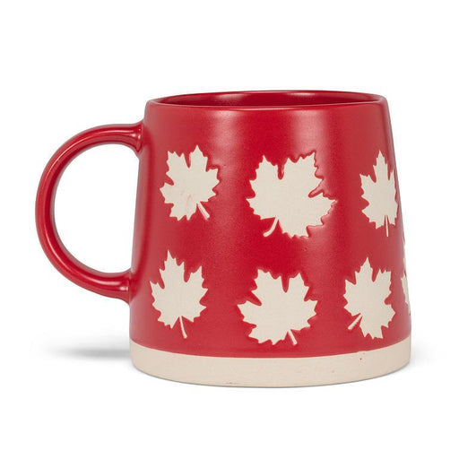 Abbott Wide Base Mug Maple Leaves Red - Bear Country Kitchen