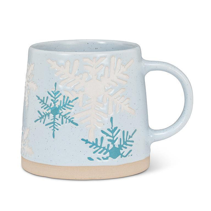 Abbott Wide Base Mug Snowflakes Blue