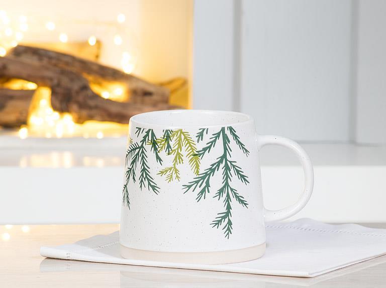 Abbott Wide Base Mug Cedar Branches
