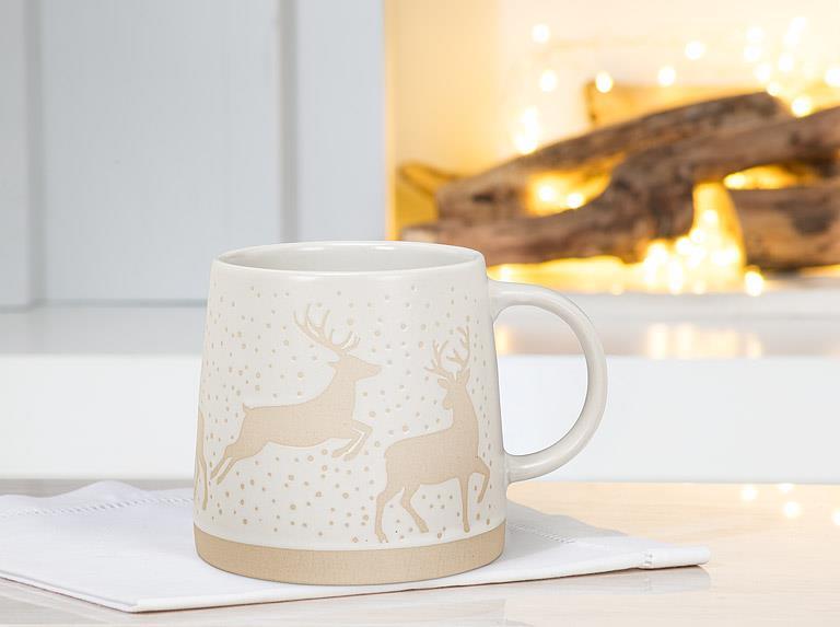 Abbott Wide Base Mug with Reindeer