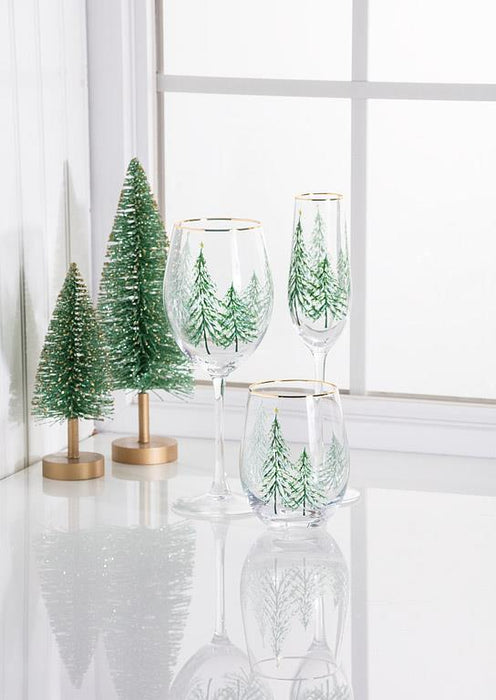 Abbott Stemless Goblet Winter Trees