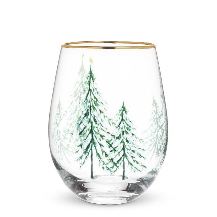 Abbott Stemless Goblet Winter Trees