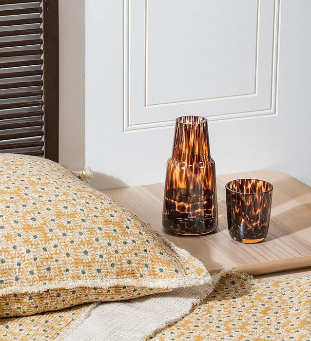 Abbott Bedside Carafe Fused Dots Amber - Bear Country Kitchen