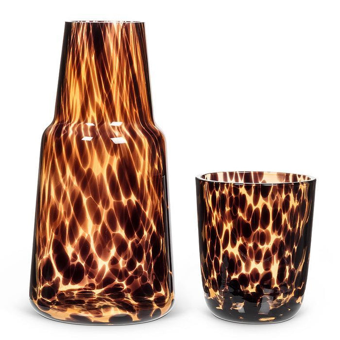 Abbott Bedside Carafe Fused Dots Amber - Bear Country Kitchen