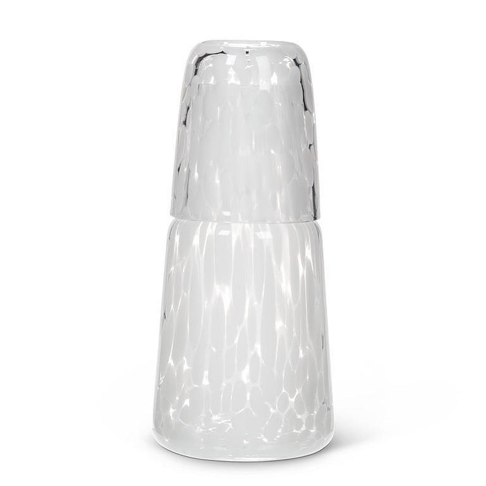 Abbott Bedside Carafe Fused Dots White - Bear Country Kitchen
