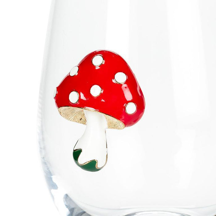 Abbott Stemless Wineglass With Mushroom - Bear Country Kitchen