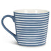 Abbott Wide Base Mug Graphic Stripes Blue - Bear Country Kitchen