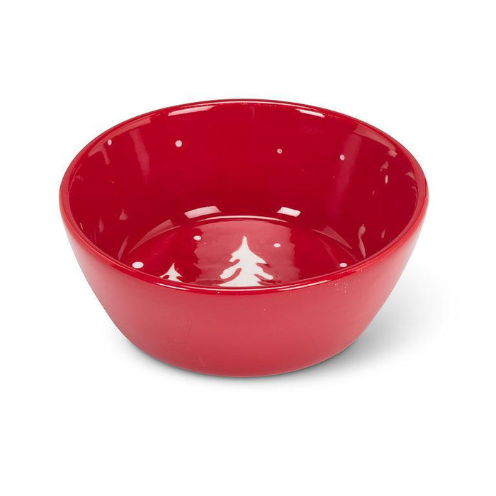 Abbott Small Bowl Red Simple Trees