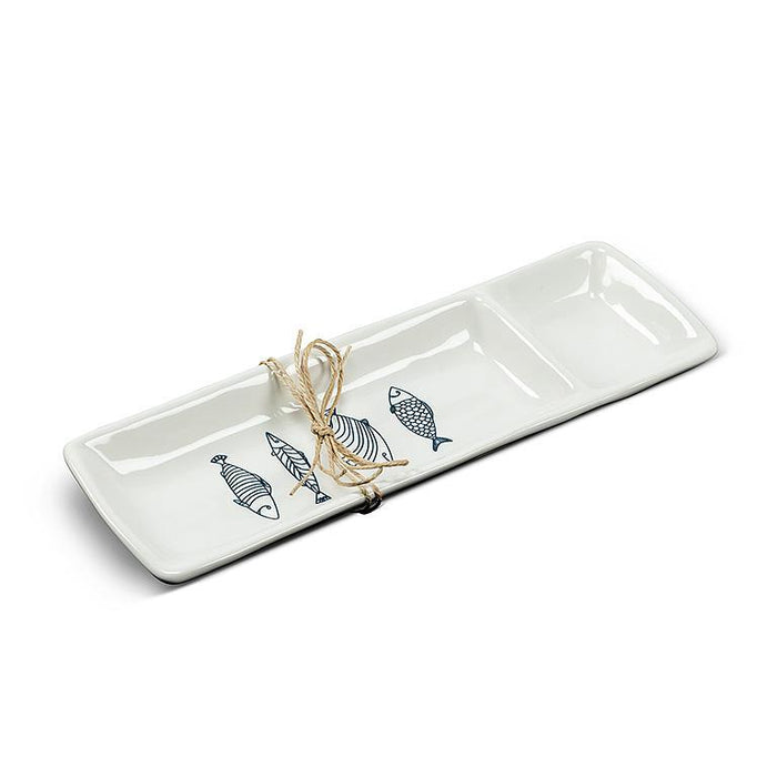 Abbott 2-Section Fish Plate - Bear Country Kitchen
