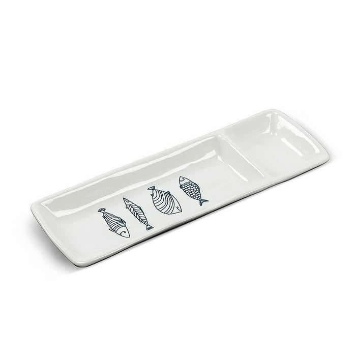 Abbott 2-Section Fish Plate - Bear Country Kitchen