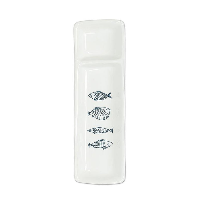 Abbott 2-Section Fish Plate - Bear Country Kitchen