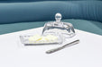 Abbott Small Rectangular Glass Butterdish With Rim - Bear Country Kitchen