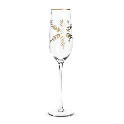 Abbott Champagne Flute Gold Snowflake - Bear Country Kitchen