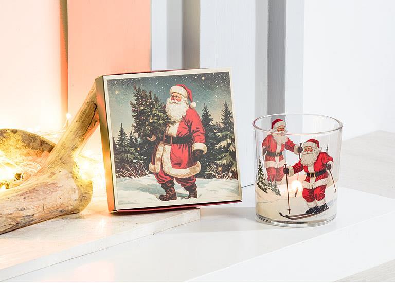Abbott Skiing Santa Votive
