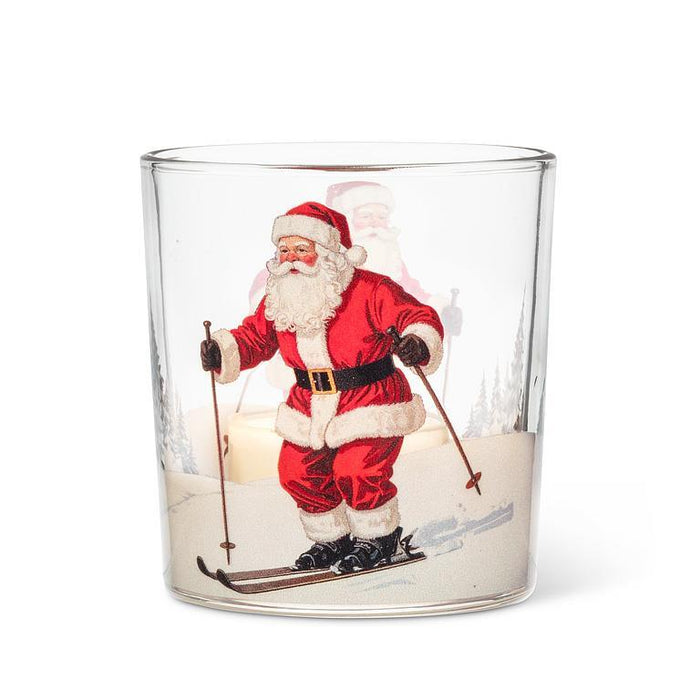 Abbott Skiing Santa Votive