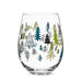 Abbott Stemless Wine Glass Allover Trees - Bear Country Kitchen