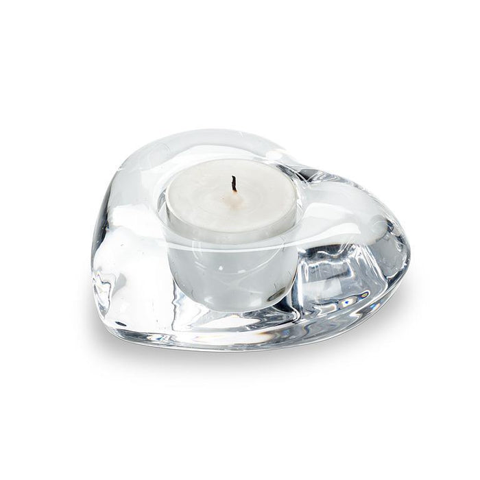 Abbott Thick Glass Heart Tealight Holder - Bear Country Kitchen