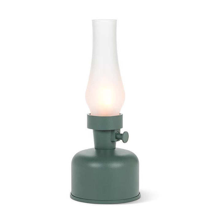 Abbott LED Lamp With Chimney Green - Bear Country Kitchen