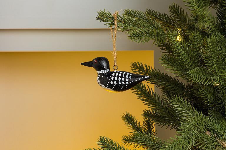 Abbott Carved Ornament Loon - Bear Country Kitchen