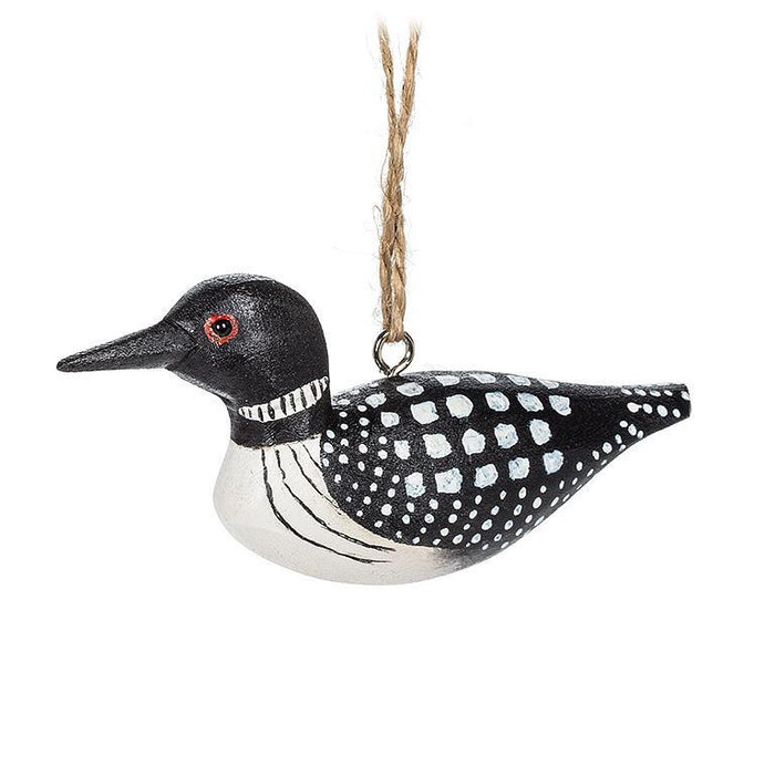 Abbott Carved Ornament Loon - Bear Country Kitchen
