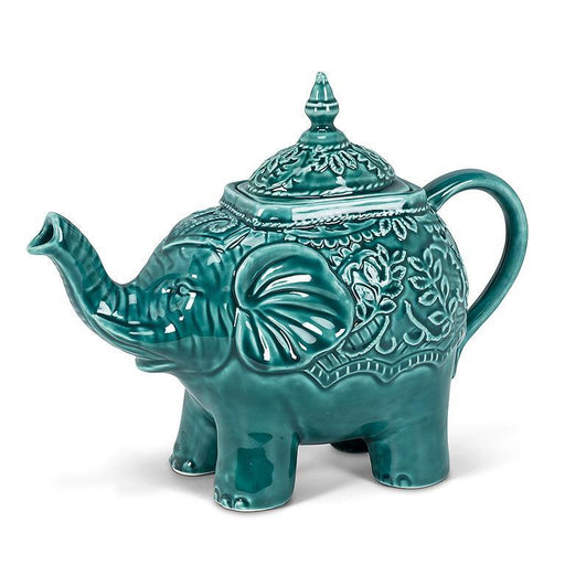 Abbott Ornate Elephant Teapot Teal - Bear Country Kitchen